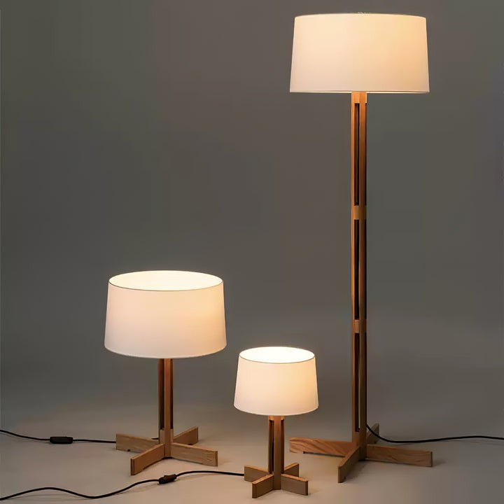 Minimalist Nordic Wood Frame Floor Lamp