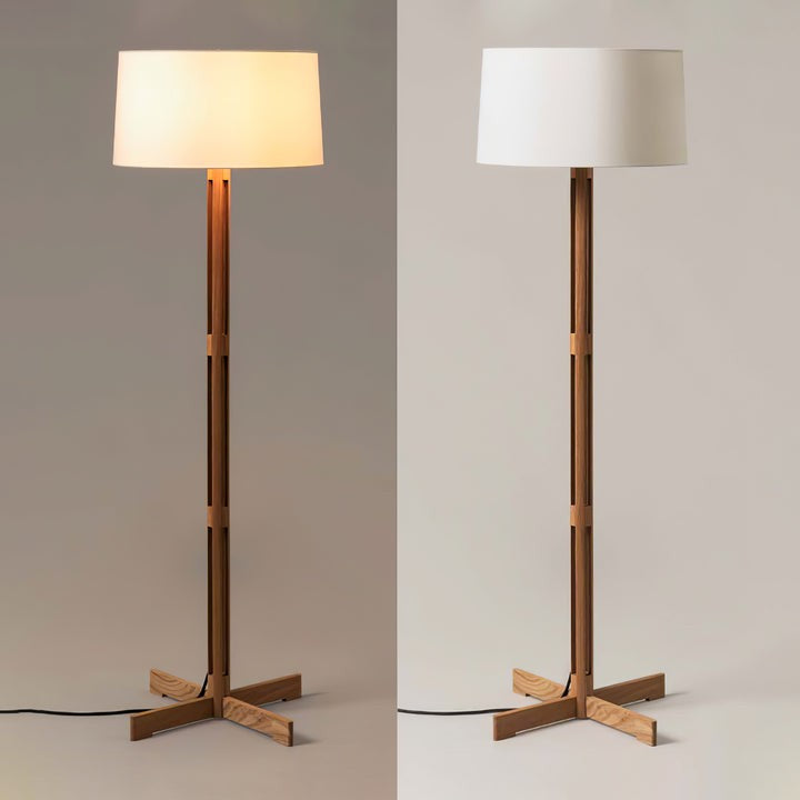 Minimalist Nordic Wood Frame Floor Lamp