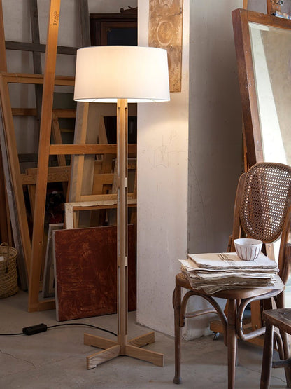 Minimalist Nordic Wood Frame Floor Lamp