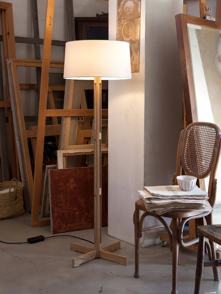 Minimalist Nordic Wood Frame Floor Lamp