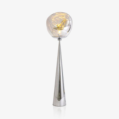 Mirrored Lava Glass Cone Floor Lamp