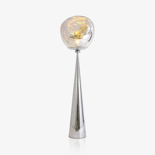 Mirrored Lava Glass Cone Floor Lamp