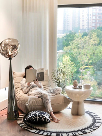 Mirrored Lava Glass Cone Floor Lamp