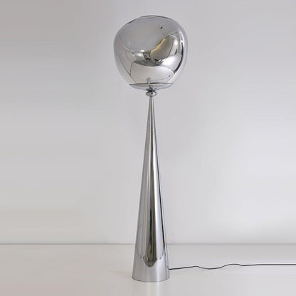 Mirrored Lava Glass Cone Floor Lamp