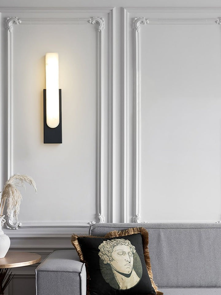 Modern Alabaster Wall Sconce with Integrated LED