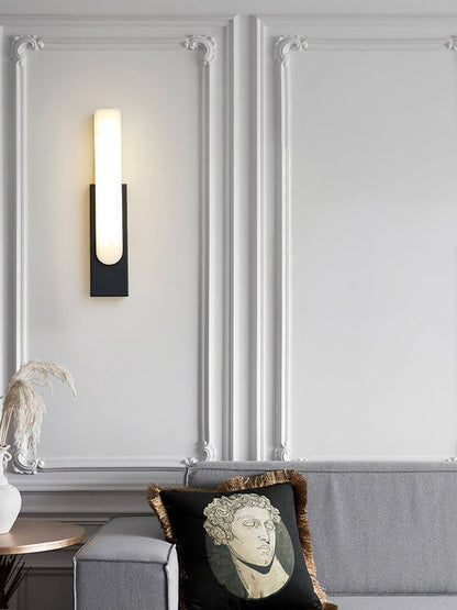 Modern Alabaster Wall Sconce with Integrated LED