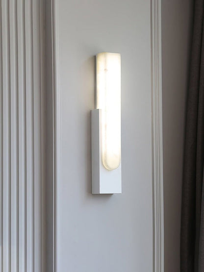 Modern Alabaster Wall Sconce with Integrated LED