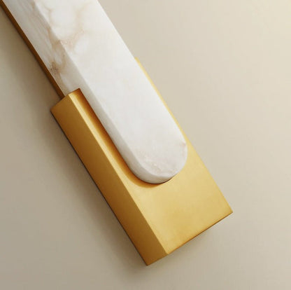Modern Alabaster Wall Sconce with Integrated LED