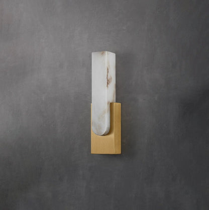 Modern Alabaster Wall Sconce with Integrated LED