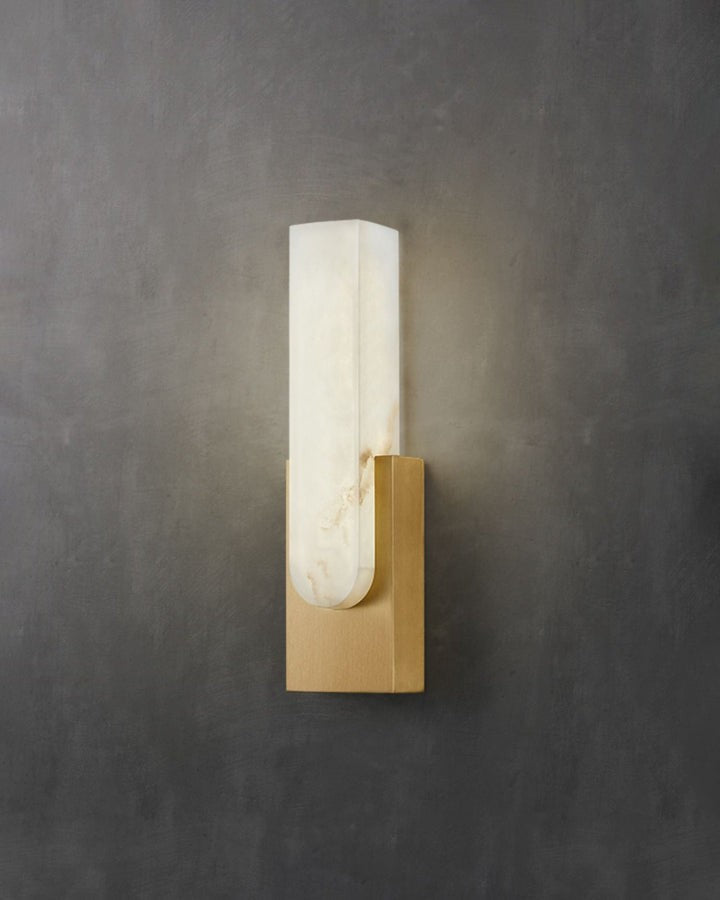 Modern Alabaster Wall Sconce with Integrated LED