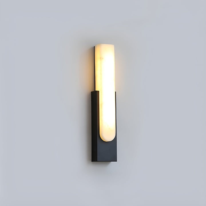 Modern Alabaster Wall Sconce with Integrated LED