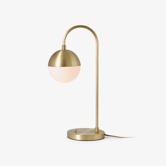 Modern Brass Globe Table Lamp