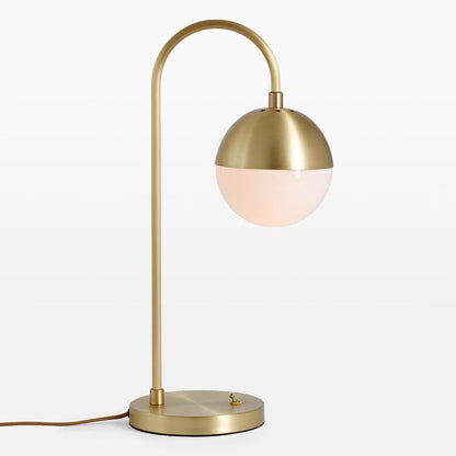 Modern Brass Globe Table Lamp