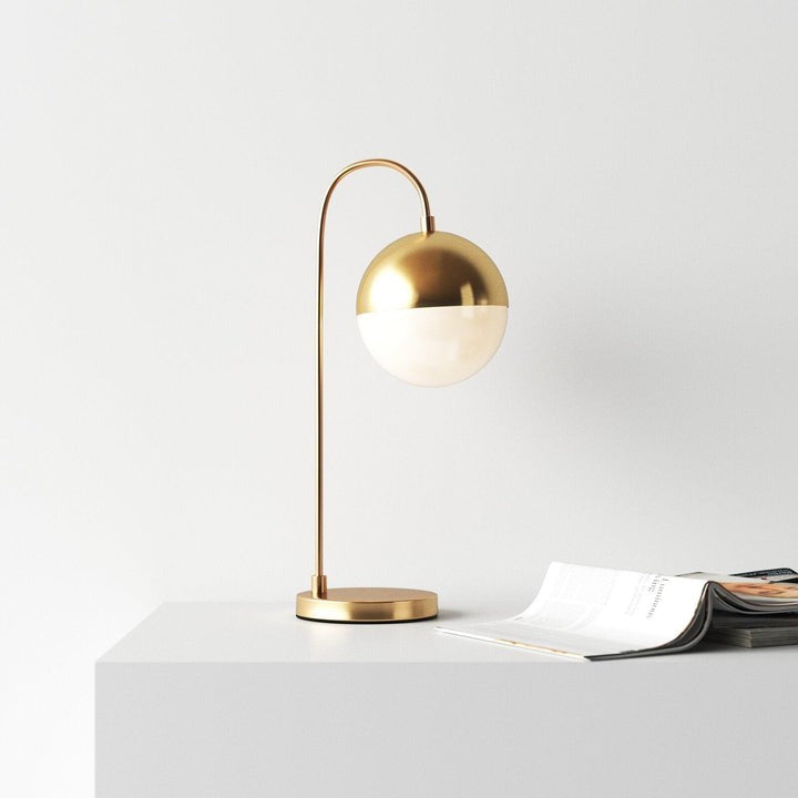 Modern Brass Globe Table Lamp
