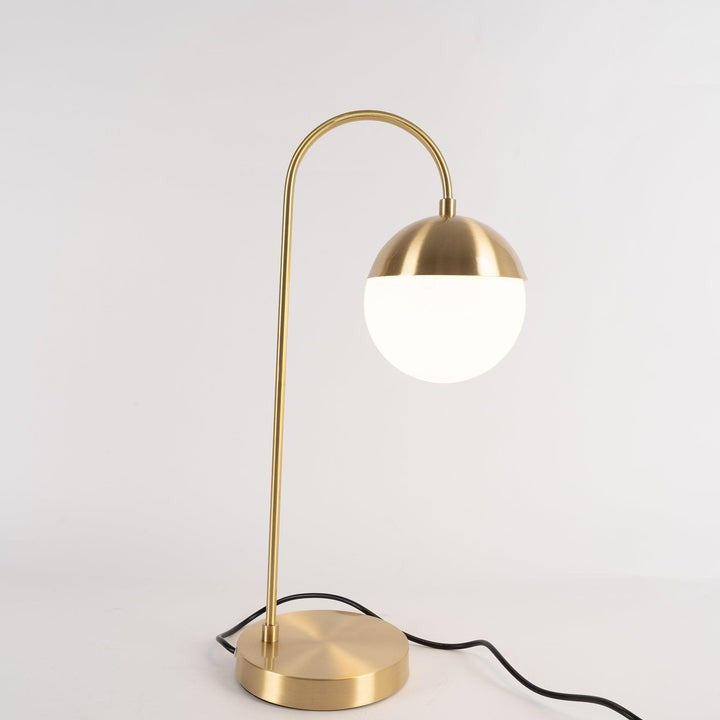 Modern Brass Globe Table Lamp