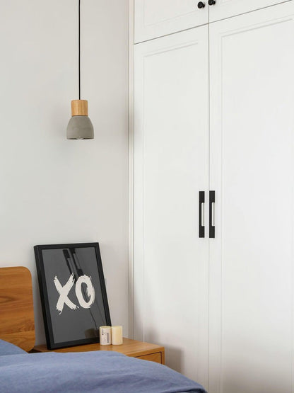 Modern Cement &amp; Wood Pendant Light