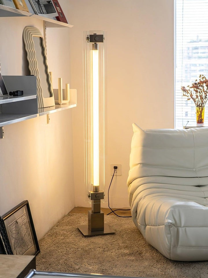 Modern Chrome Stainless Steel LED Floor Lamp