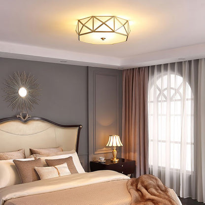 Modern Geometric Flush Mount Ceiling Light