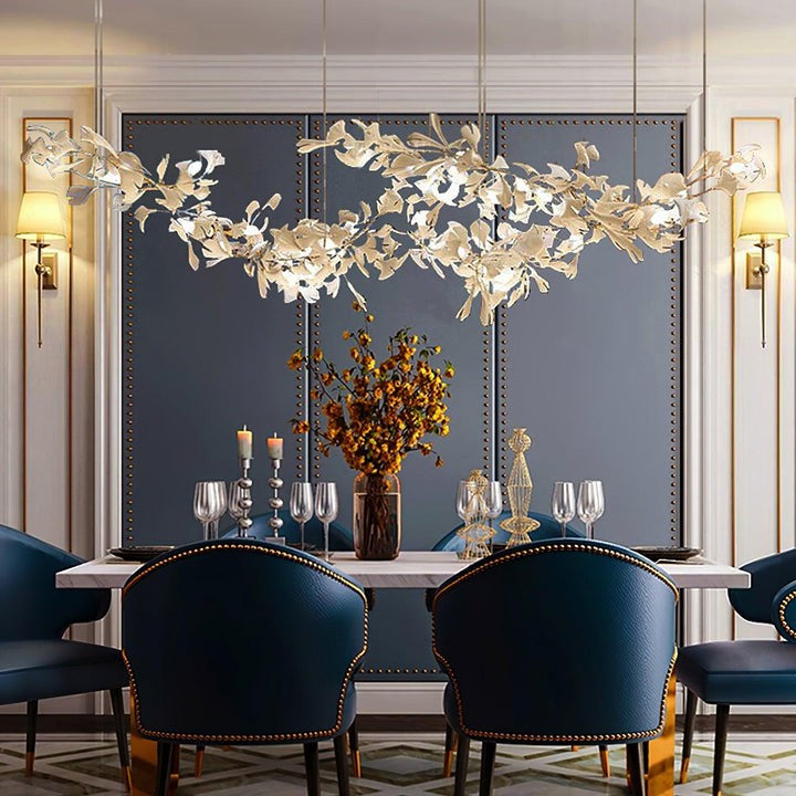 Modern Gingko Leaf Multi-Arm Chandelier