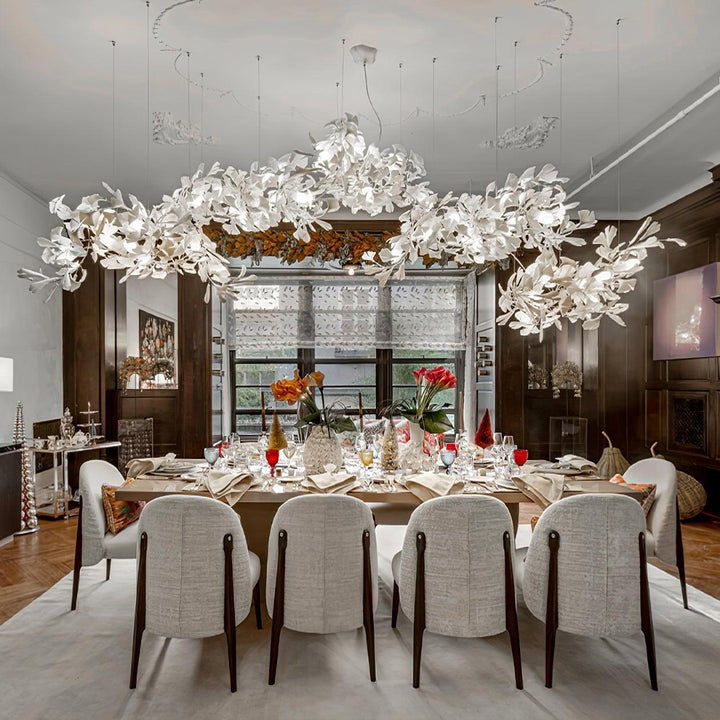 Modern Gingko Leaf Multi-Arm Chandelier