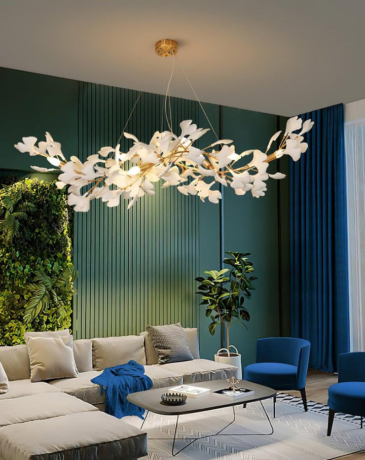 Modern Gingko Leaf Multi-Arm Chandelier