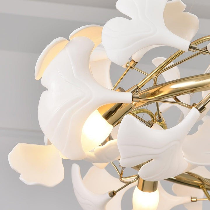 Modern Gingko Leaf Multi-Arm Chandelier
