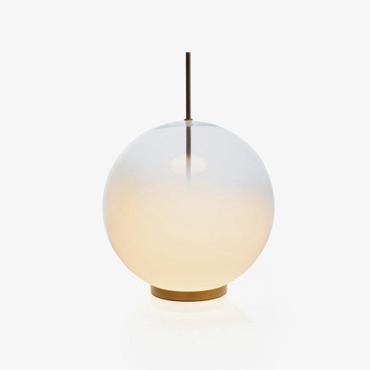 Modern Glass Table Lamp with Integrated LED