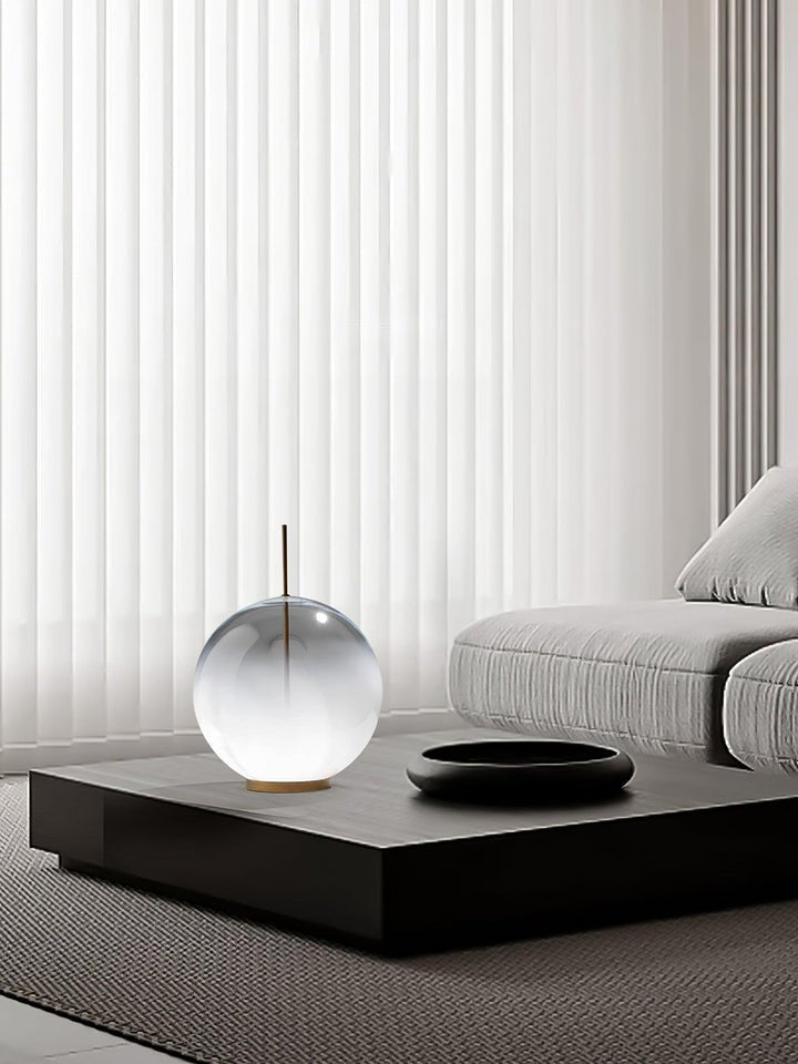Modern Glass Table Lamp with Integrated LED