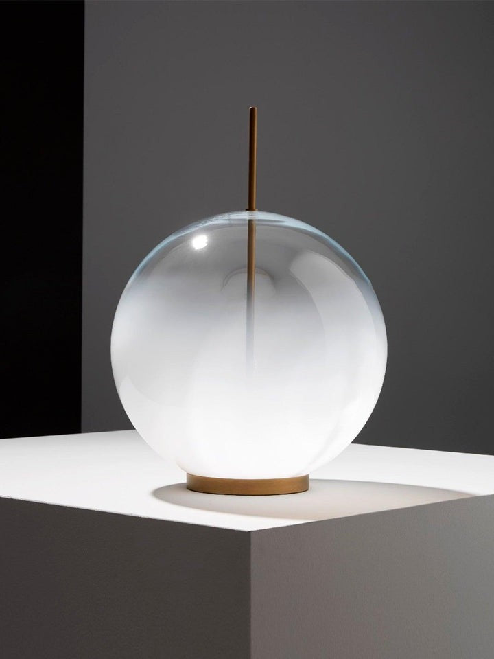 Modern Glass Table Lamp with Integrated LED