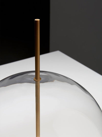 Modern Glass Table Lamp with Integrated LED