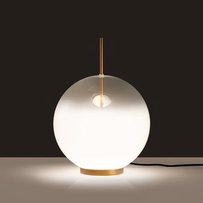 Modern Glass Table Lamp with Integrated LED