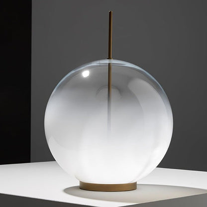 Modern Glass Table Lamp with Integrated LED