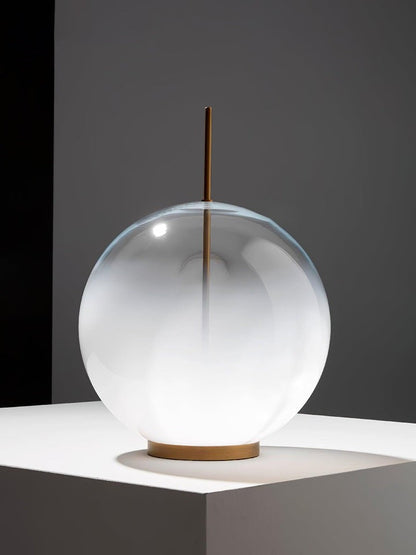 Modern Glass Table Lamp with Integrated LED