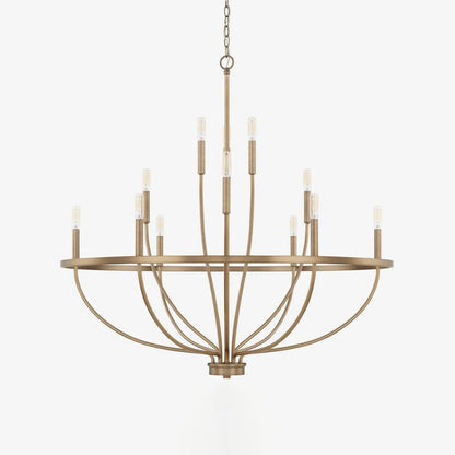 Modern Gold Multi-Light Chandelier – 8 & 12-Light Options