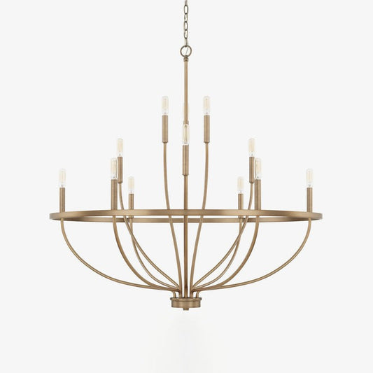 Modern Gold Multi-Light Chandelier – 8 & 12-Light Options