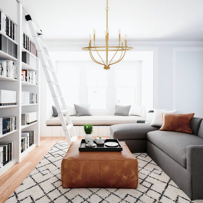 Modern Gold Multi-Light Chandelier – 8 & 12-Light Options