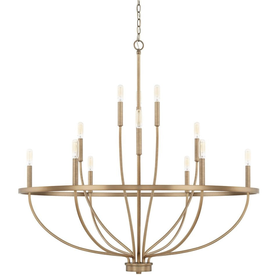 Modern Gold Multi-Light Chandelier – 8 & 12-Light Options