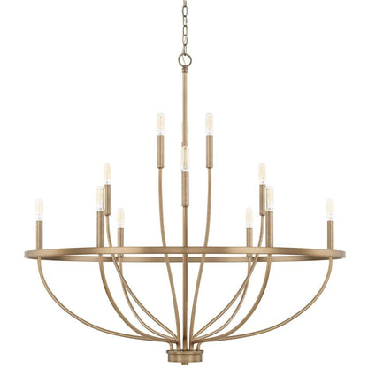 Modern Gold Multi-Light Chandelier – 8 & 12-Light Options