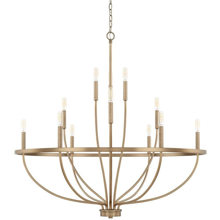 Modern Gold Multi-Light Chandelier – 8 & 12-Light Options