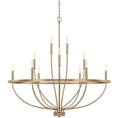 Modern Gold Multi-Light Chandelier – 8 & 12-Light Options