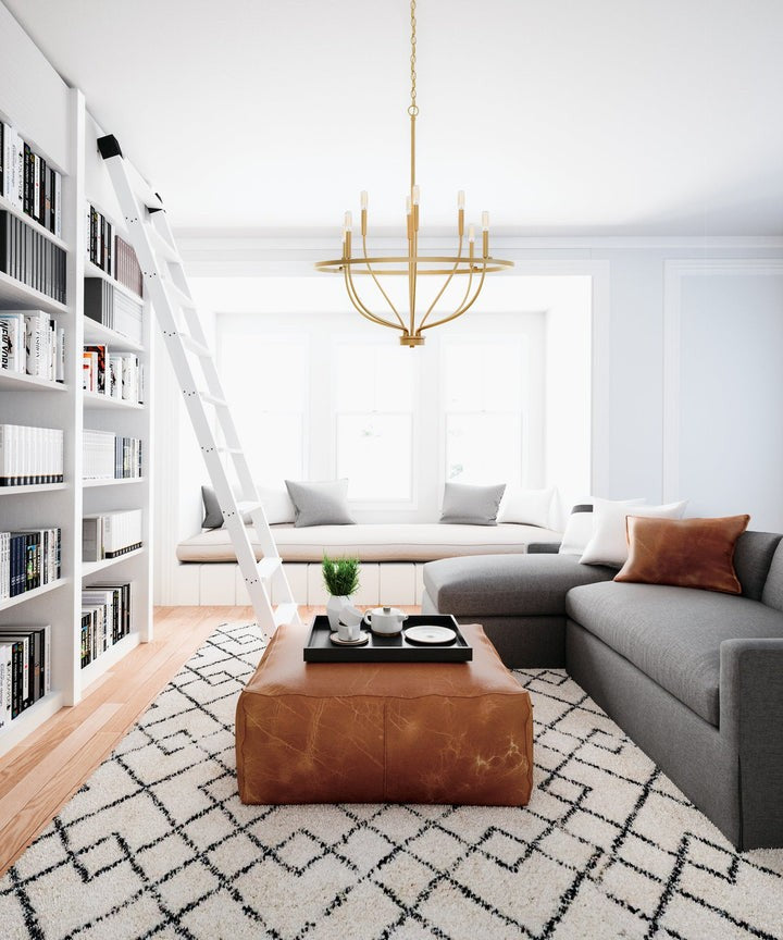 Modern Gold Multi-Light Chandelier – 8 & 12-Light Options