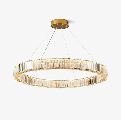 Modern Interlaced Ring LED Pendant Chandelier - Gold Finish