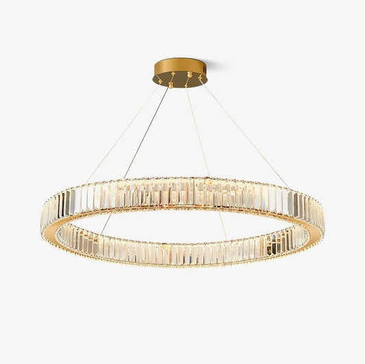 Modern Interlaced Ring LED Pendant Chandelier - Gold Finish