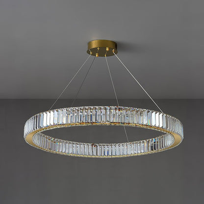 Modern Interlaced Ring LED Pendant Chandelier - Gold Finish
