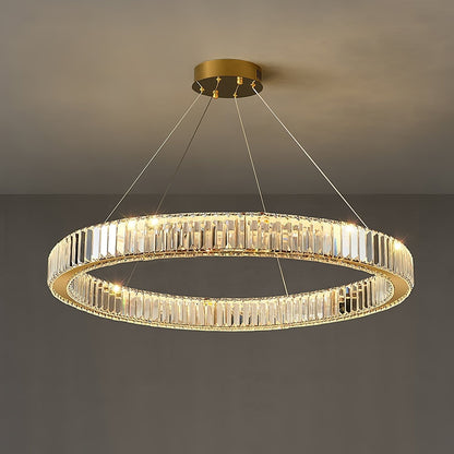 Modern Interlaced Ring LED Pendant Chandelier - Gold Finish