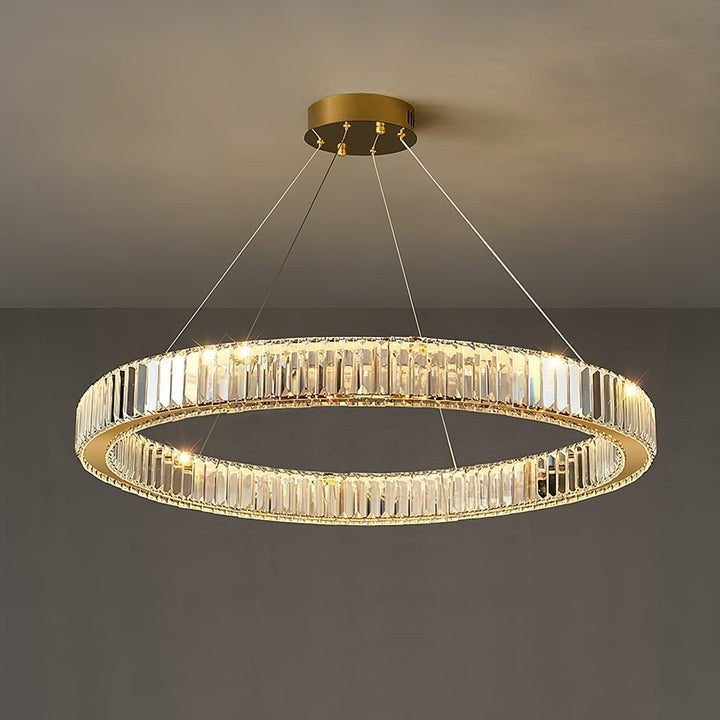 Modern Interlaced Ring LED Pendant Chandelier - Gold Finish