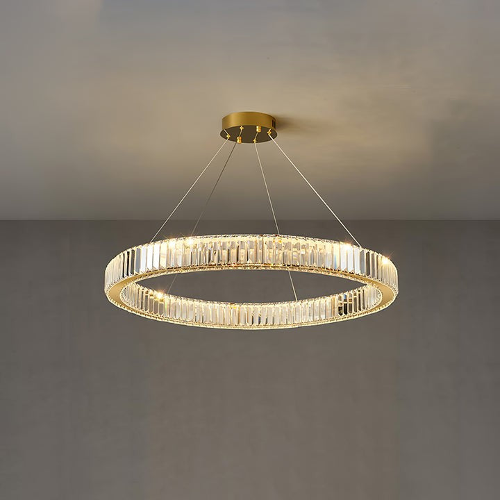 Modern Interlaced Ring LED Pendant Chandelier - Gold Finish