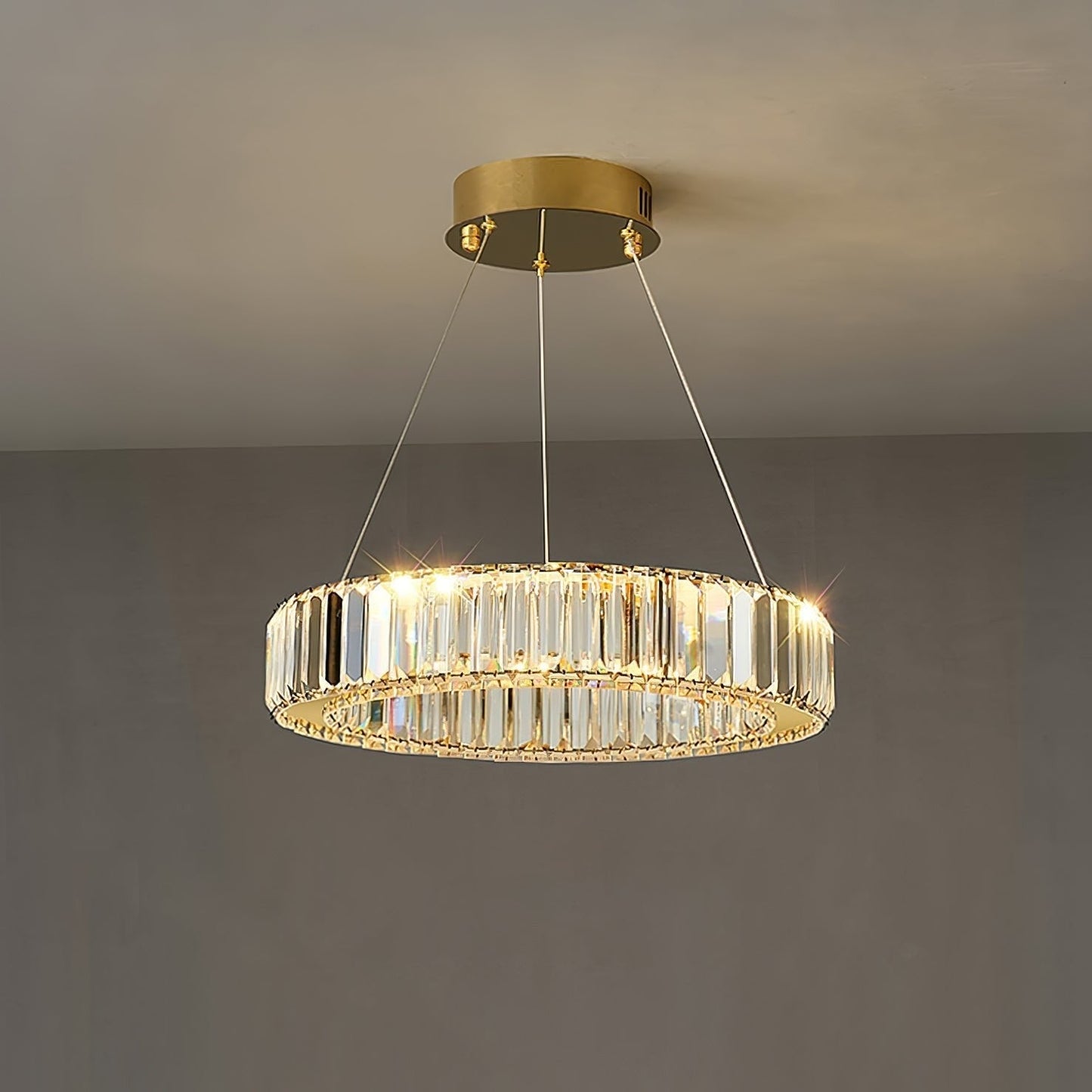 Modern Interlaced Ring LED Pendant Chandelier - Gold Finish