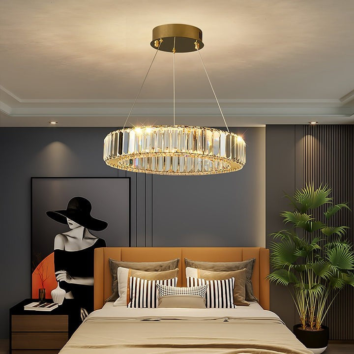 Modern Interlaced Ring LED Pendant Chandelier - Gold Finish