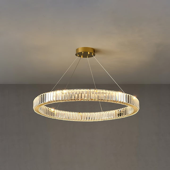 Modern Interlaced Ring LED Pendant Chandelier - Gold Finish